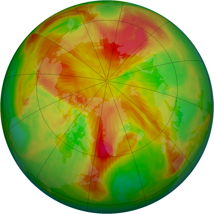 Arctic ozone map for 30 April 2001